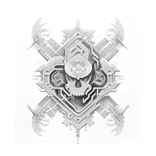 A black-grey tattoo of a motor piston with intricate details tattoo design idea