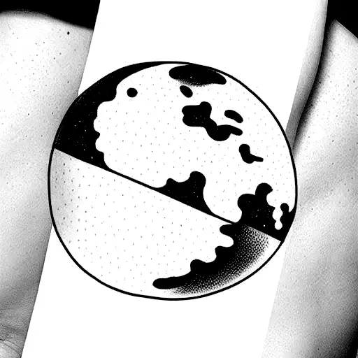 same planet, different worlds globe tattoo  tattoo design idea