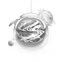 same planet, different worlds  tattoo design idea