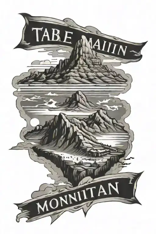 table mountain  tattoo design idea