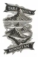 table mountain  tattoo design idea