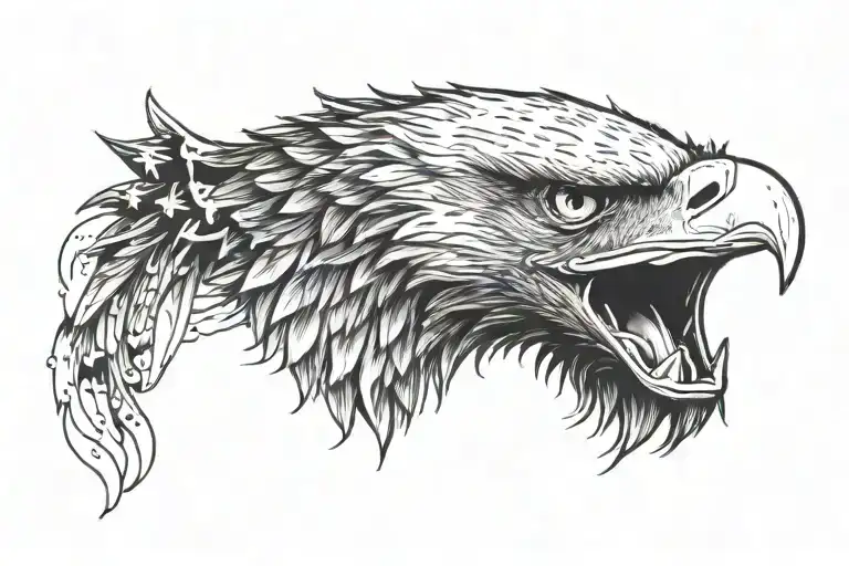 american eagle head fading tattoo on arm tattoo design idea