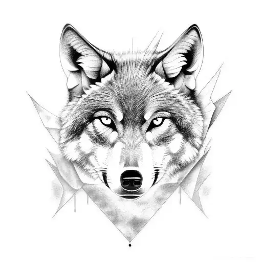 A surreal tattoo of a wolf transforming into a car tattoo design idea
