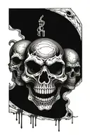 Skulls see no evil speak no evil tattoo design idea