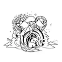 loner tattoo design idea