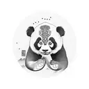 panda bamboo tattoo design idea
