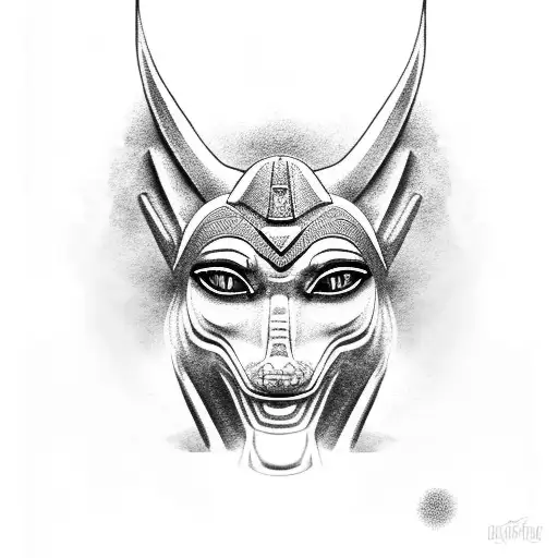 Egyptian god Anubis  tattoo design idea