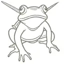 Samurai frog tattoo design idea