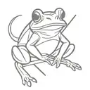 Samurai frog tattoo design idea