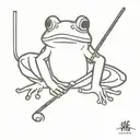 Samurai frog tattoo design idea