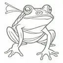 Samurai frog tattoo design idea
