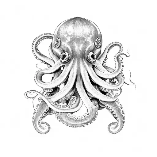 Octopus tentacles half sleeve tattoo design idea