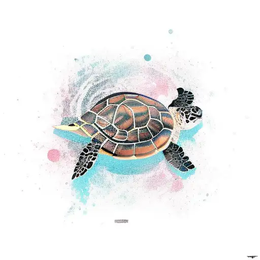 turtle boxer tattoo design idea