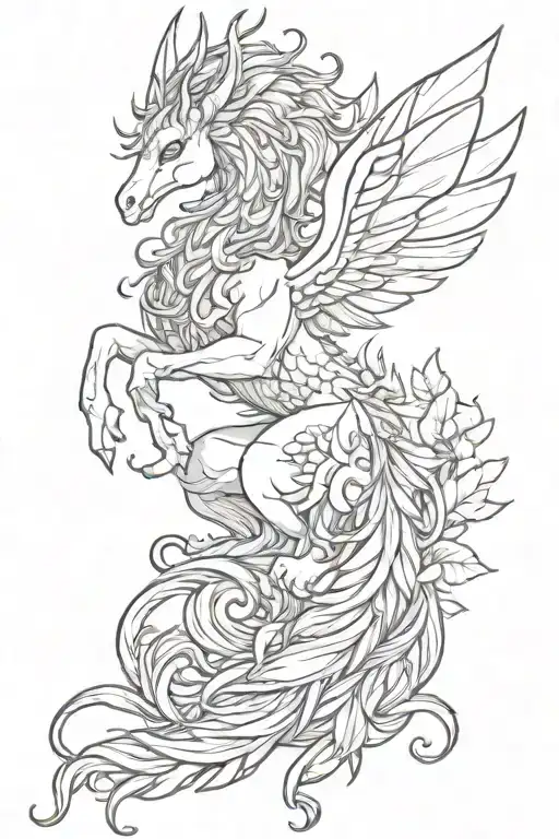 mythical creature inspired tattoo design idea