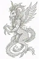 mythical creature inspired tattoo design idea