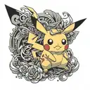 pikachu tattoo design idea