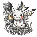 pikachu tattoo design idea