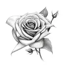 A bouquet of roses with car parts as the stems and leaves tattoo design idea