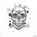 skull, Blue eye, steampunk tattoo design idea