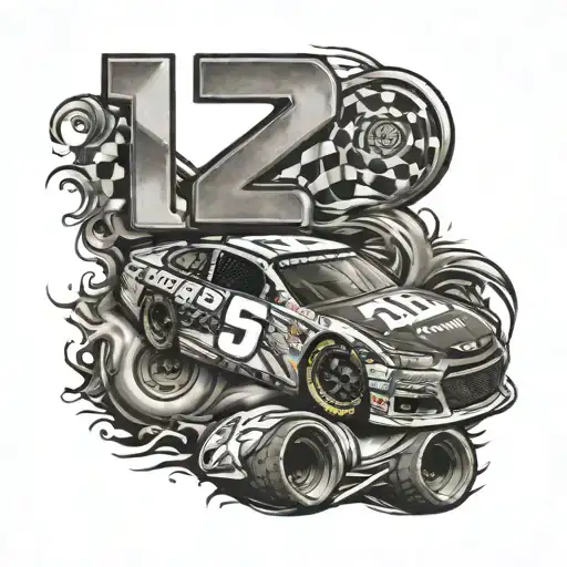 nascar number 5 tattoo design idea
