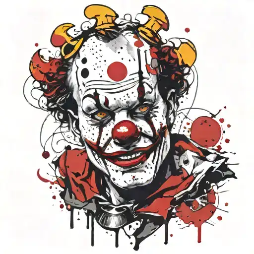 clown  tattoo design idea