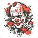 clown  tattoo design idea