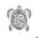 turtle in a book tattoo design idea