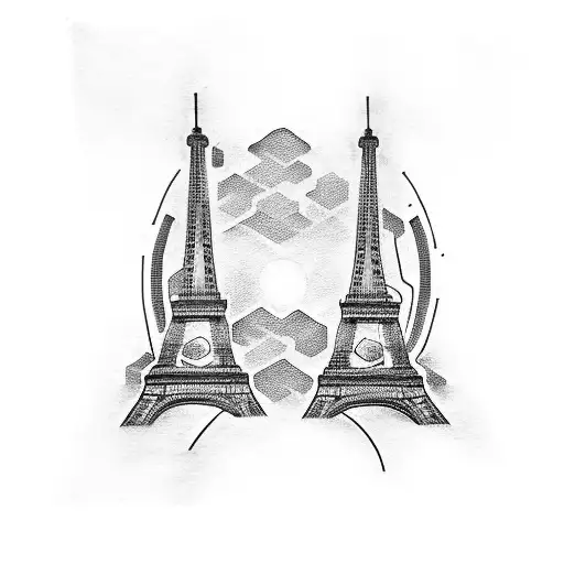Eiffel Tower tattoo design idea
