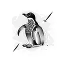 penguin tattoo design idea