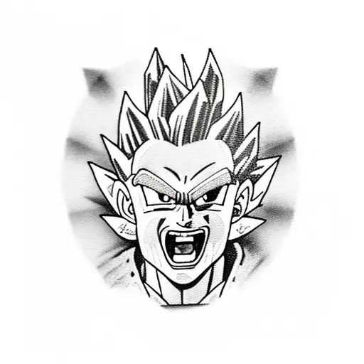 french roulette  with dragon ball z  tattoo design idea