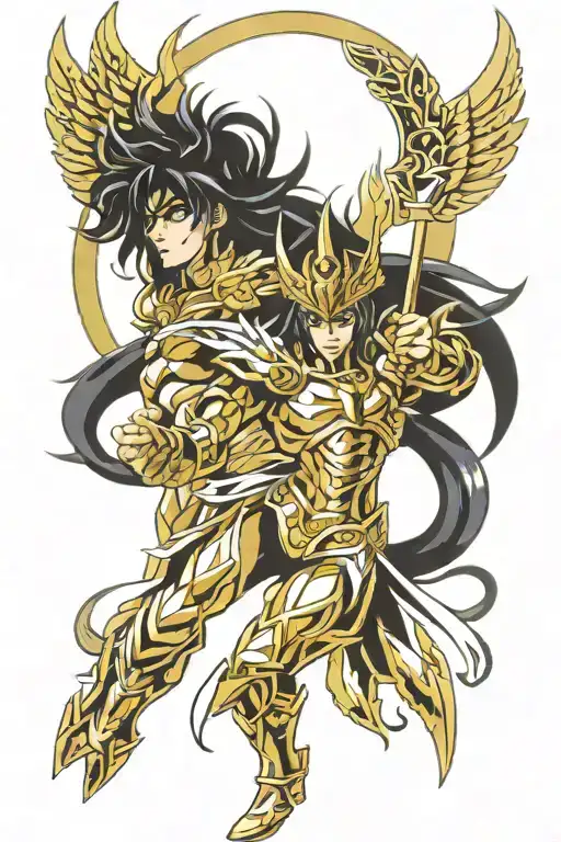 Saint Seiya Gold Saint Libre Doko tattoo design idea