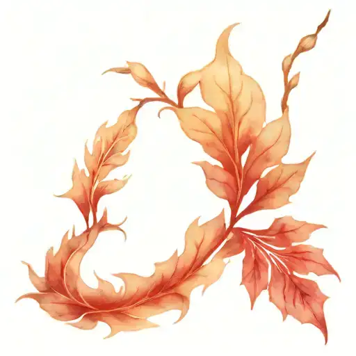 hong kong bauhinia flower silver fern maple leaf kangaroo tattoo design idea