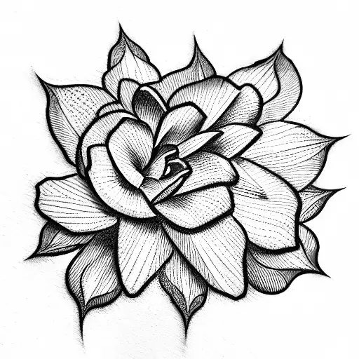 Gardenias on Ribs 1st sitting outline tattoo tattooer  Flickr