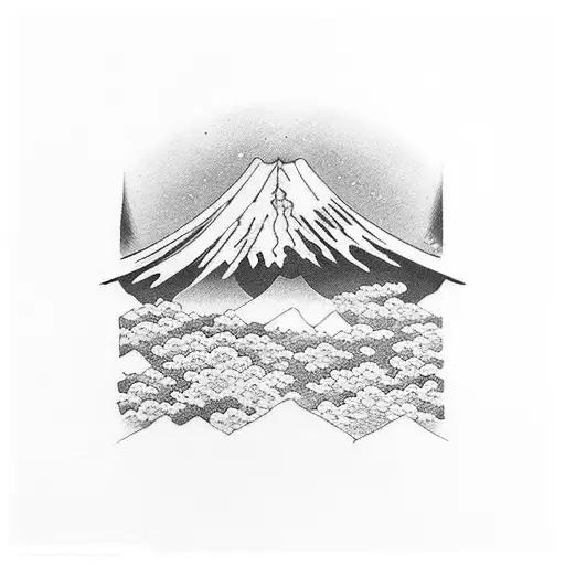 mt fuji tattoo design idea