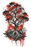 Tree Of Life intertwined tattoo design idea