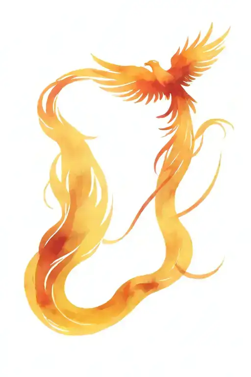 phoenix inspired by illenium logo incorporated tattoo design idea