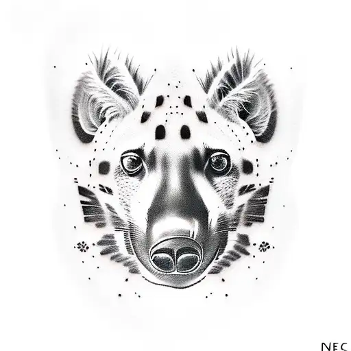 hyena footprint tattoo design idea