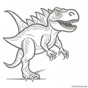 doodle funny dino tattoo design idea