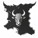 taurus bull tattoo design idea