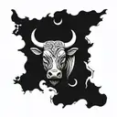 taurus bull tattoo design idea