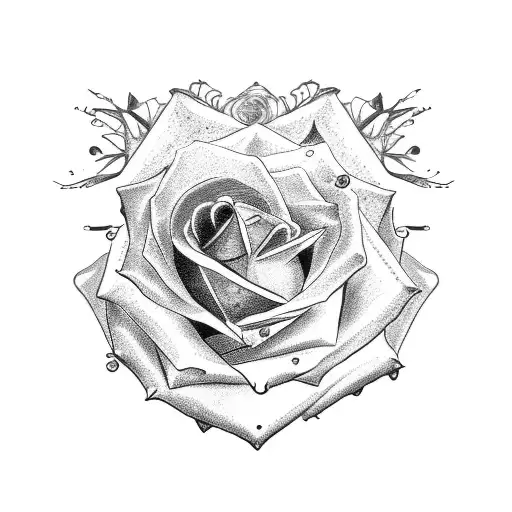 gemini cancer signs rose tattoo design idea