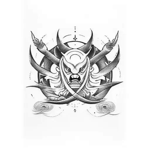 seperate each on forearm length, wind(Scorpio) water (Gemini) and fire(Aries) with the eart and Japanese waves  tattoo design idea