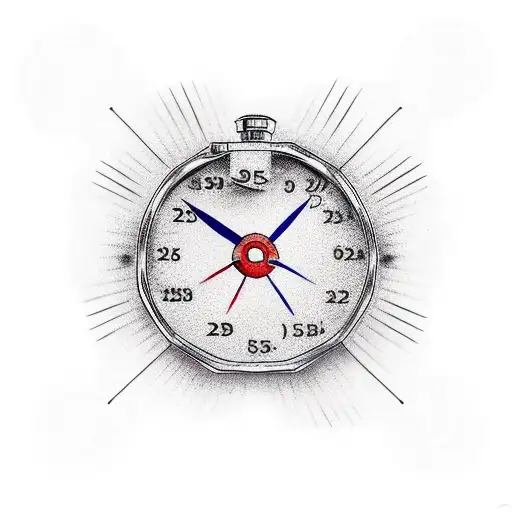 dice clock car gun tattoo design idea