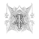 tribal tattoo that includes the letters J A & G tattoo design idea