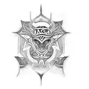 tribal tattoo that includes the letters J A & G tattoo design idea