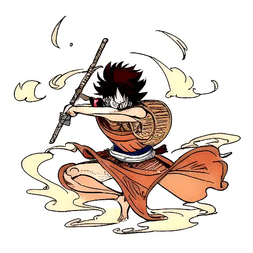 Monkey King that looks like Luffy from one piece  tattoo design idea