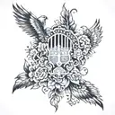 Peru and Spain connected tattoo design idea