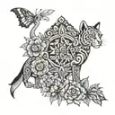 Peru and Spain connected tattoo design idea