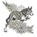 Peru and Spain connected tattoo design idea