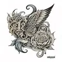 Number 13 tattoo design idea